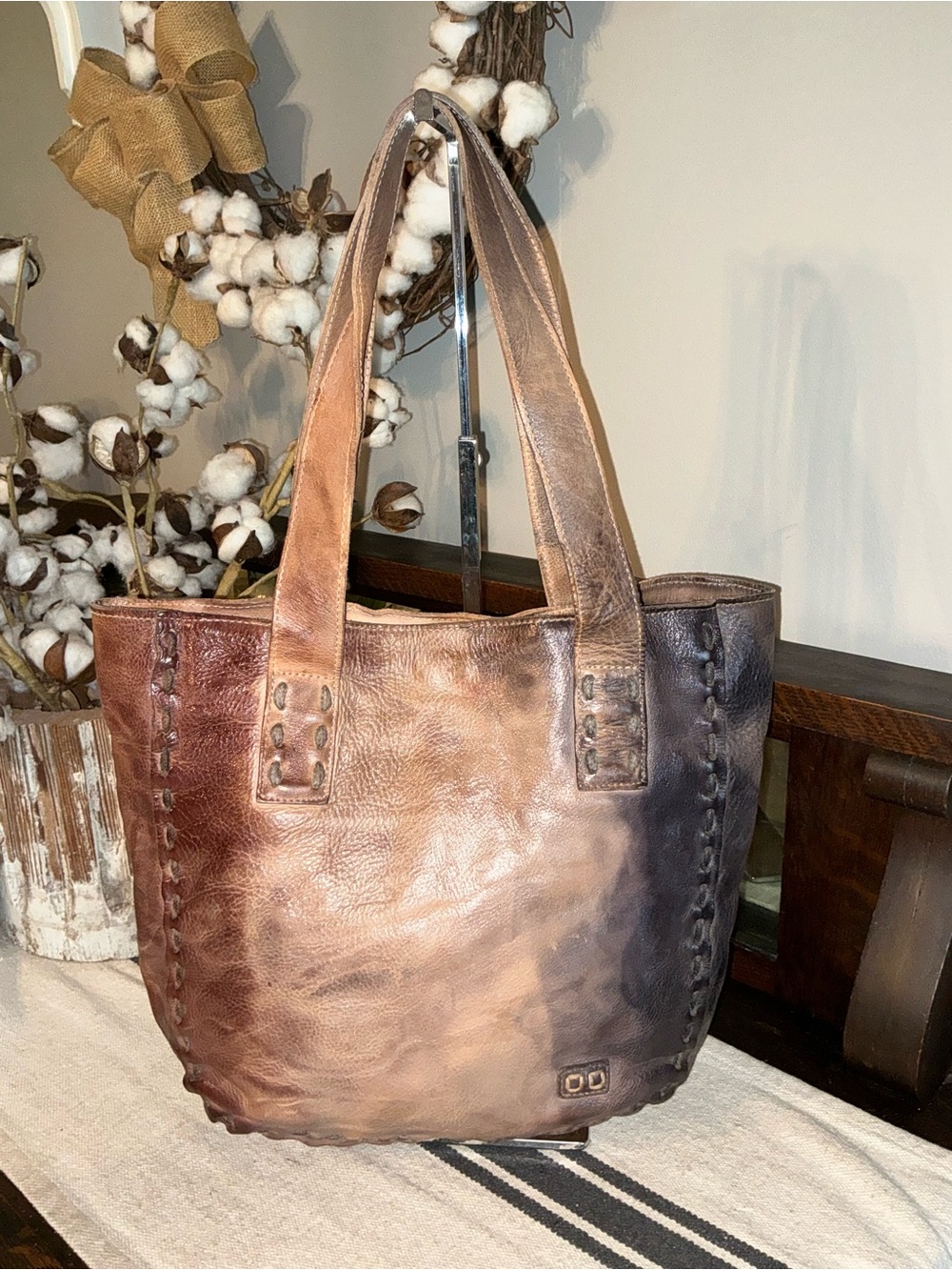 NWOT Bed Stu Leather Stevie Tote Shoulder Bag Starry Night Retail $265